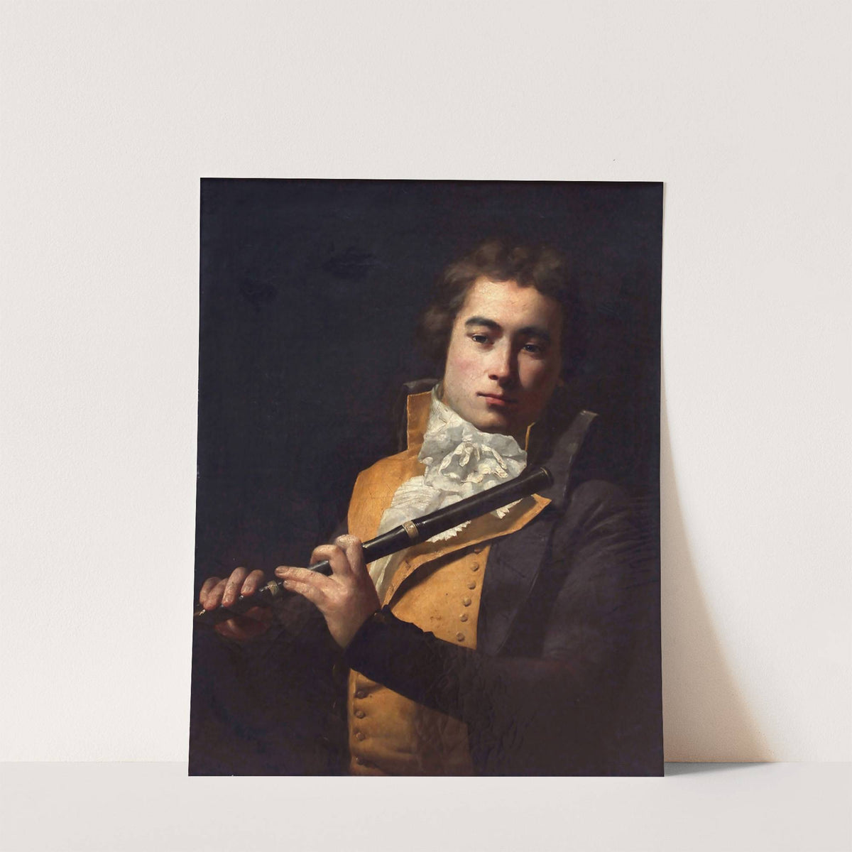 Portrait Of Flutist François Devienne by Jacques Louis David