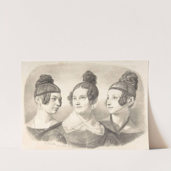 Portrait of Frau von Oppen and Her Two Daughters (1835) by Johann Gottfried Schadow