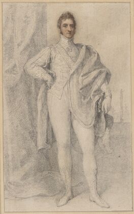 Portrait of George, 5th Duke of Marlborough, with Blenheim in the Distance