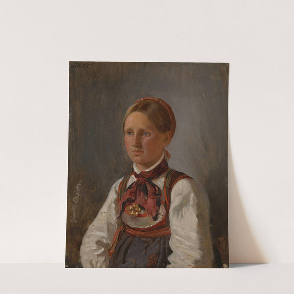 Portrait of Gunild Olsdatter from Tinn (1848) by Adolph Tidemand