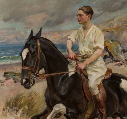Portrait of Herthier de Boislambert on horseback (1924)