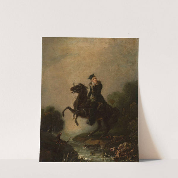 Portrait of Ignacy Konarski on horseback by Piotr Michałowski