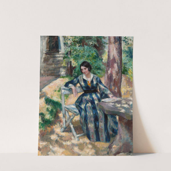 Portrait of Irena, artist’s wife, in the garden by Wojciech Weiss