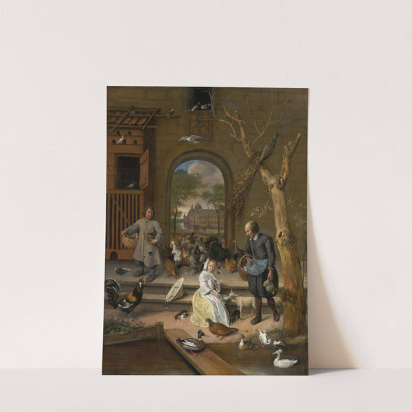 Portrait of Jacoba Maria van Wassenaer (1654-1683),known as 'The Poultry Yard' by Jan Steen