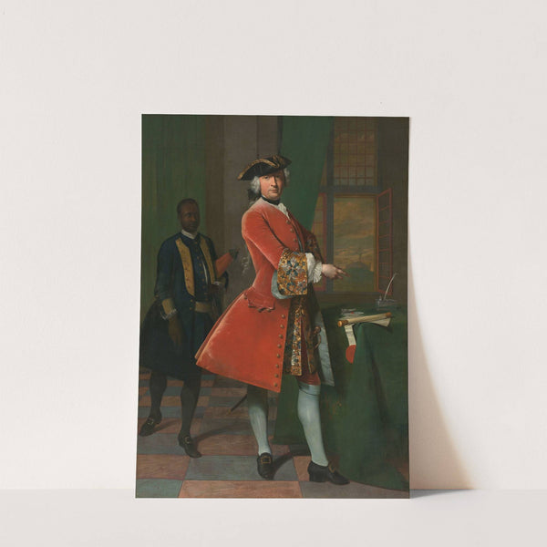 Portrait of Jan Pranger and an Enslaved Servant by Frans van der Mijn