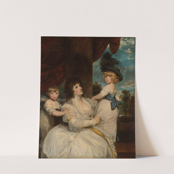 Portrait of Jane, Countess of Harrington, with her Sons, the Viscount Petersham and the Honorable Lincoln Stanhope by Sir Joshua Reynolds