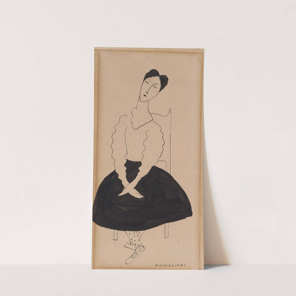 Portrait of Janet Braguin in the style of Amedeo Modigliani by William James Glackens