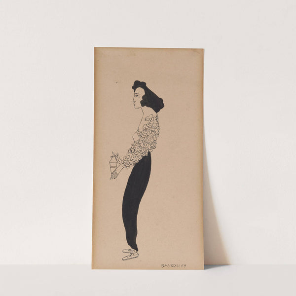 Portrait of Janet Braguin in the style of Aubrey Beardsley by William James Glackens