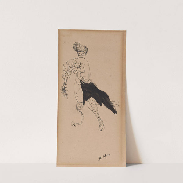 Portrait of Janet Braguin in the style of Giovanni Boldini by William James Glackens