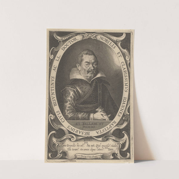 Portrait of Jean-Baptiste Besard (1617) by Lucas Kilian