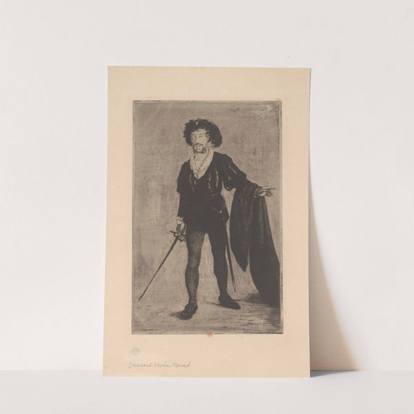 Portrait of Jean-Baptiste Faure in the role of Hamlet (1877-1897) by Henri-Charles Guérard