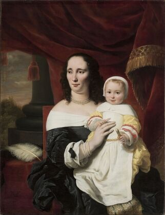 Portrait of Johanna de Geer-Trip with her daughter Cecilia