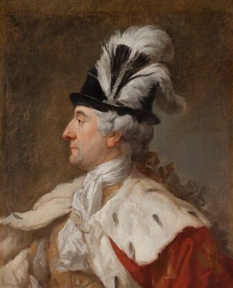 Portrait of King of Poland Stanisław August in a Feathered Hat (1780)