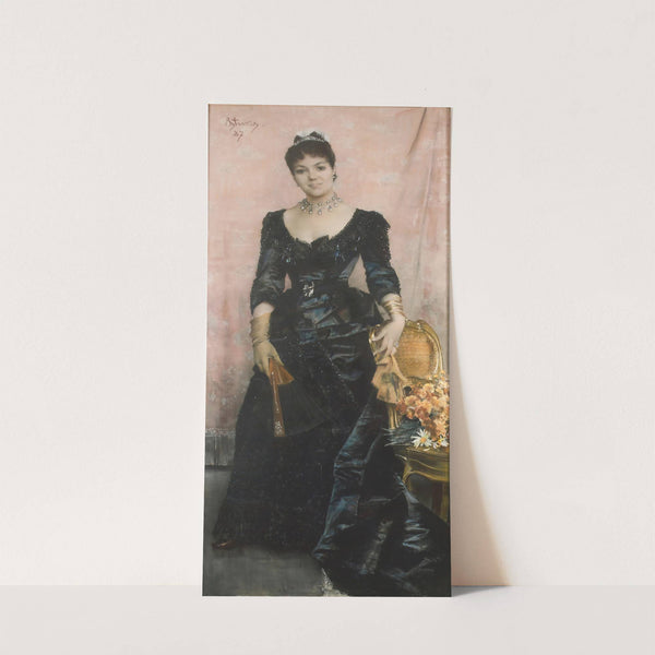 Portrait Of La Baronne Du Mesnil De Saint-Front (1887) by Alfred Stevens