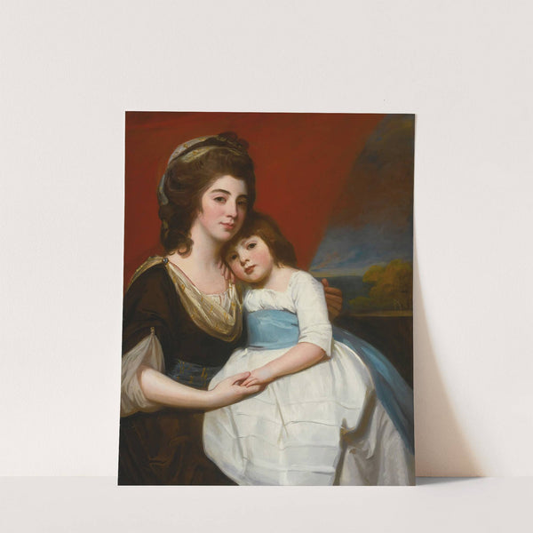 Portrait Of Lady Georgiana Smyth (Circa 1757-1799) And Her Son by George Romney