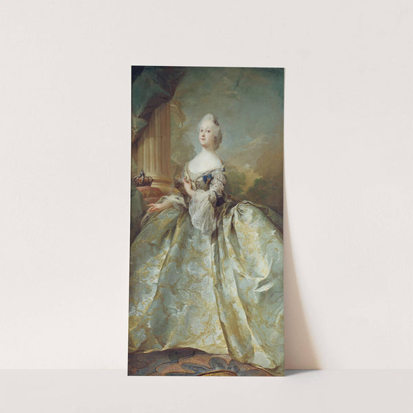 Portrait of Louise, Frederik V's first queen by Carl Gustaf Pilo