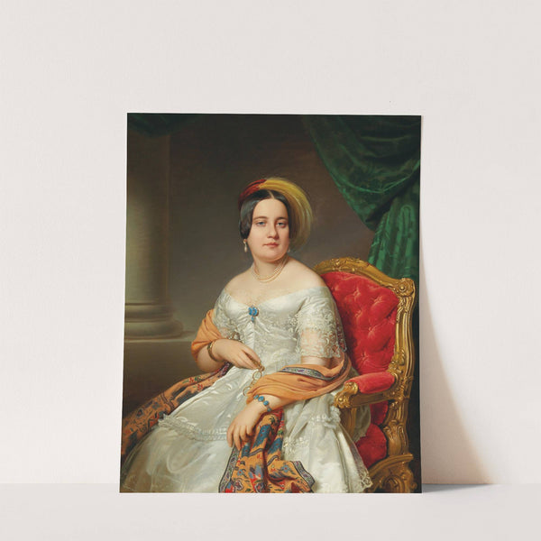 Portrait of Louise von Wertheimstein (Vienna 1813-1890), born Biedermann (1845) by Anton Einsle