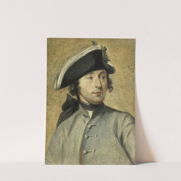 Portrait of Ludolf Backhuysen II, Painter and Dragoon, Grandson of the Marine Painter Ludolf Backhuysen I (1735 - 1750) by Cornelis Troost