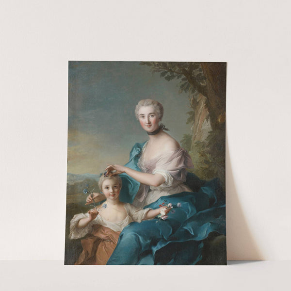 Portrait of Madame Crozat de Thiers and Her Daughter by Jean-Marc Nattier