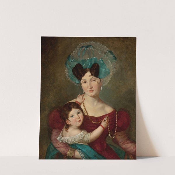 Portrait of Maria Anna Rawicz (1807–1887) with her son Jaś by Jan Krzysztof Damel