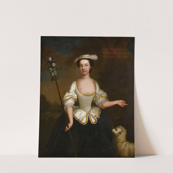 Portrait of Mary Bartholomew, as a shepherdess by Pieter van Bleeck