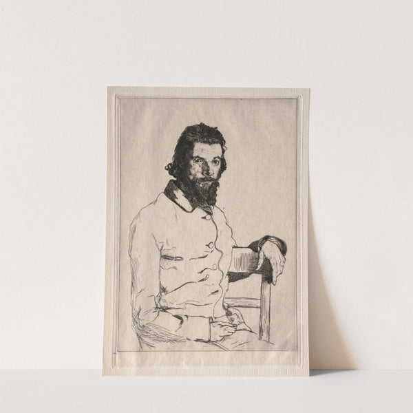 Portrait of Meryon, Seated (1853) by Félix Bracquemond