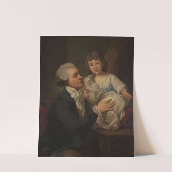 Portrait of Michał Jerzz Wandalin Mniszech (1742–1806) with his daughter Elżbietka (178792–1830) and the dog (1795) by Marcello Bacciarelli
