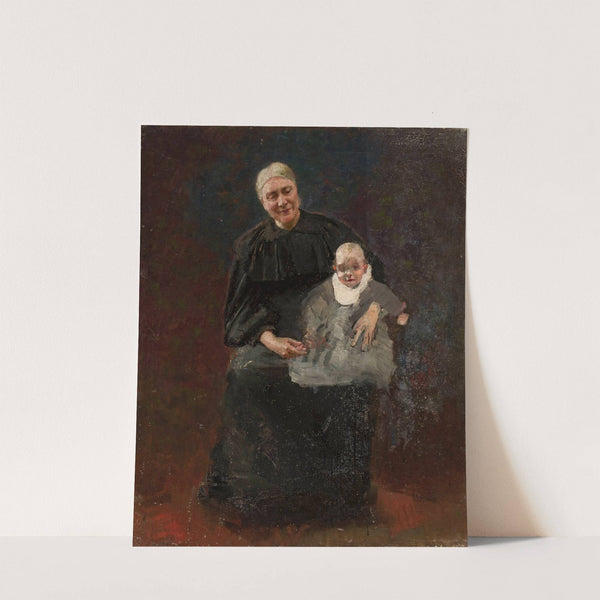 Portrait of Michalina Szymanowska née Naimska, artist’s mother with her grandson Wacław by Wacław Szymanowski