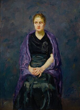 Portrait of Mink with Violet Shawl