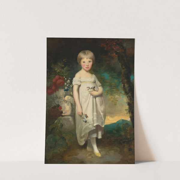 Portrait Of Miss Elizabeth Buckler Standing In A Landscape by Sir William Beechey