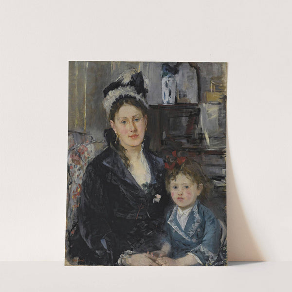 Portrait of Mme Boursier And Her Daughter (Portrait De Mme Boursier Et De Sa Fille) (ca. 1873) by Berthe Morisot