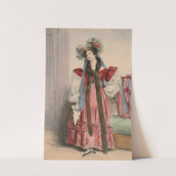 Portrait of Mme. Menessier-Nodier, from Alphabet Varie, Choix de Costumes d’apres nature (1831) by Achille Devéria