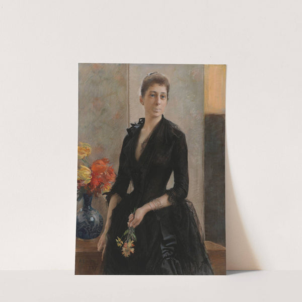 Portrait Of Mme Weissgerber De Stragewicz, Later Mme R. Berenger (1887) by Albert Edelfelt