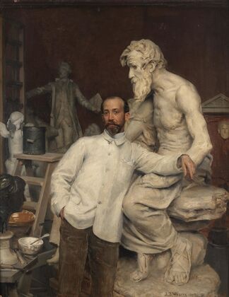 Portrait of Monsieur Dominique Jean-Baptiste Hugues in his studio — size preview