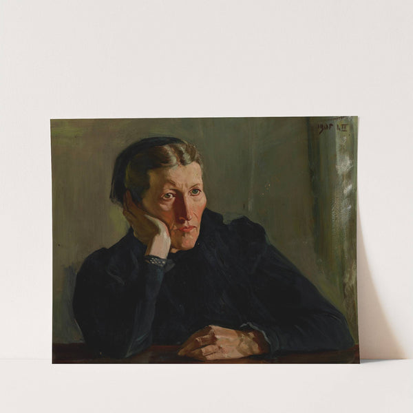 Portrait of Mother by Wincenty Wodzinowski