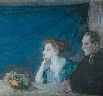 Portrait of Mr. and Mrs. Atherton Curtis with Still Life