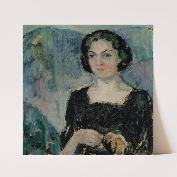 Portrait Of Mrs Bertha Stenman by Jalmari Ruokokoski