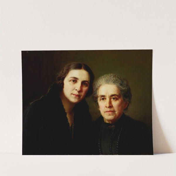 Portrait of Mrs Biesiekierska with Daughter by Aleksander Krawczyk