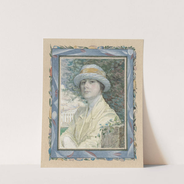 Portrait of Mrs. C. Vorakhnovska at Ostankino Palace by Sergey Chekhonin