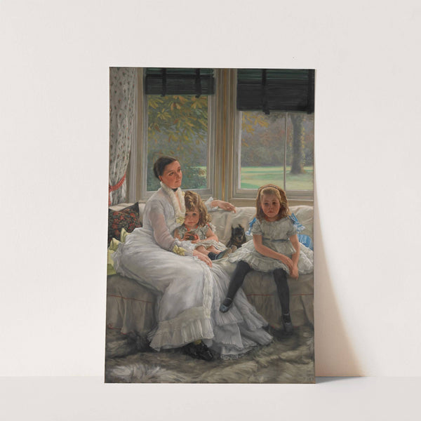 Portrait Of Mrs Catherine Smith Gill And Two Of Her Children by James Tissot