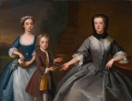 Portrait Of Mrs. Finch With Her Son And Daughter