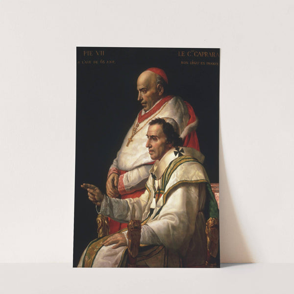 Portrait Of Pope Pius VII And Cardinal Caprara by Jacques Louis David