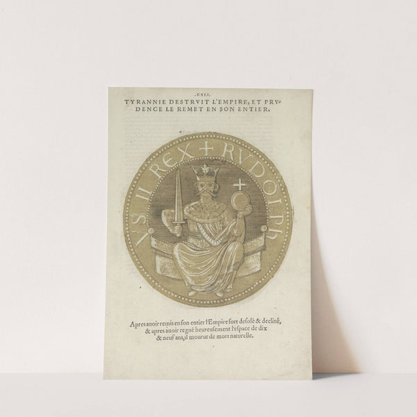 Portrait of Roman King Rudolf I (1557-1559) by Hubert Goltzius