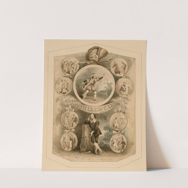 Portrait of Shakespeare, surrounded by characters from his plays (1822) by William Heath
