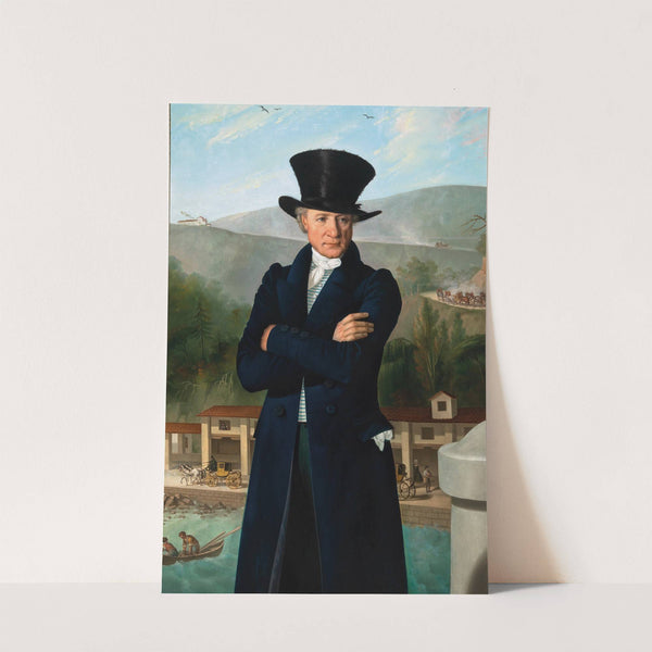 Portrait of shipping Agent Paolo Preinitsch (Rosegg 1762–1840 Trieste) in the Harbour of Trieste by Giuseppe Tominz