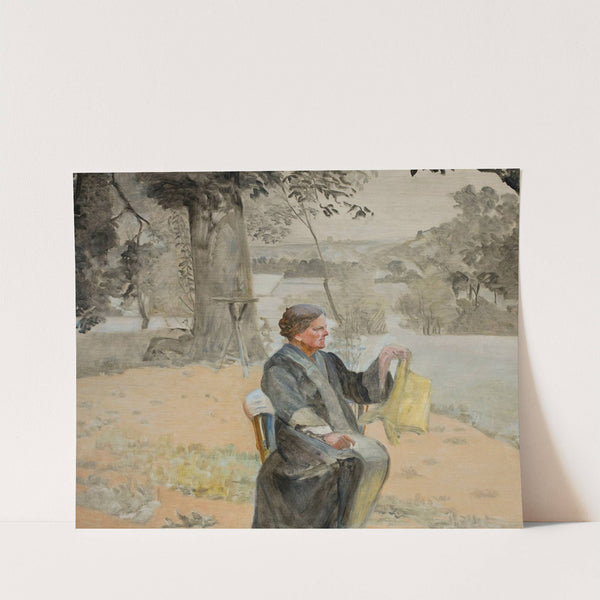 Portrait of sister Helena in the garden (1921) by Jacek Malczewski