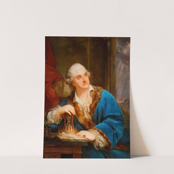 Portrait of Stanisław August with hourglass (1793) by Marcello Bacciarelli