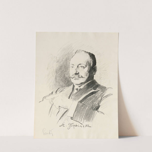 Portrait of Stanisław Głąbiński (1919) by Stanisław Lentz