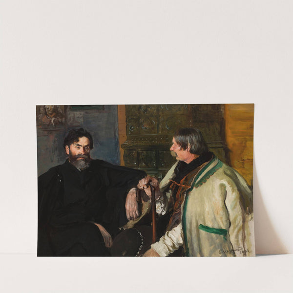 Portrait of Stanisław Witkiewicz with Wojciech Roj by Leon Wyczółkowski