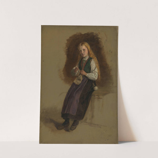 Portrait of Syneve Larsdatter from Vikør (1873) by Adolph Tidemand